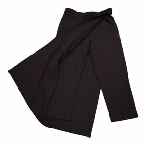 Betabrand Black Wrap Skirted Leggings Size M Stretch Pull On